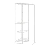 JOSTEIN Shelving unit with drying rack, in/outdoor/wire white, 61x53/117x180 cm