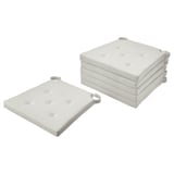 JUSTINA Chair pad, natural, 42/35x40x4 cm