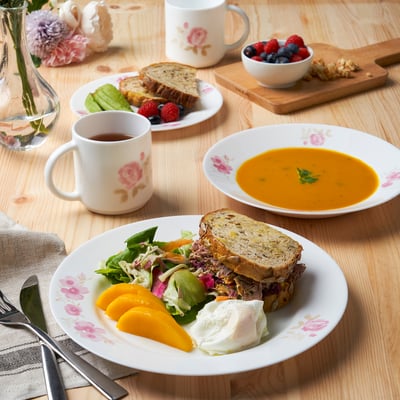 KALASBRA 16-piece service, floral pattern