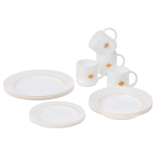 KALASBRA 16-piece service, gold-colour