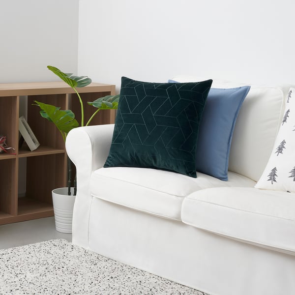 KALKKRONMAL Cushion cover, dark green, 50x50 cm