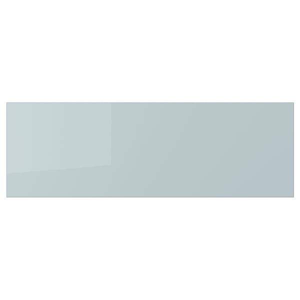 KALLARP Drawer front, high-gloss light grey-blue, 60x20 cm