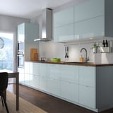 KALLARP Drawer front, high-gloss light grey-blue, 80x10 cm