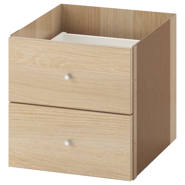 Kallax Insert With 2 Drawers White Stained Oak Effect Ikea