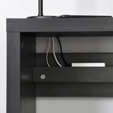 KALLAX / LOBERGET Desk and chair, black-brown/white