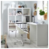KALLAX / LOBERGET Desk and chair, white