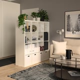 KALLAX Shelving unit, high-gloss white, 147x147 cm