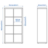 KALLAX Shelving unit with 4 inserts, high-gloss/white, 147x77 cm
