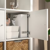 KALLAX Shelving unit with 4 inserts, white, 147x147 cm