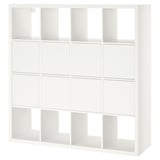 KALLAX Shelving unit with 8 inserts, white, 147x147 cm