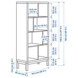 KALLAX Shelving unit with underframe, dark green/black, 77x39x164 cm