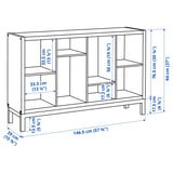KALLAX Shelving unit with underframe, dark green/black, 147x39x94 cm