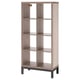 Option: KALLAX Shelving unit with underframe, walnut effect/light grey black, 77x164 cm