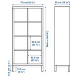 KALLAX Shelving unit with underframe, walnut effect/light grey black, 77x164 cm