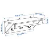 KALLSÖ Hat rack, grey, 80 cm
