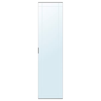 KAMMARTORP Mirror door w soft closing hinges, grey, 50x195 cm