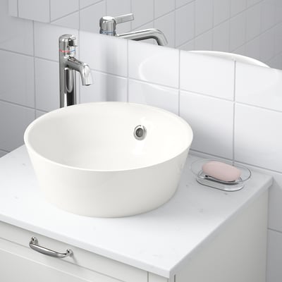 KATTEVIK Countertop wash-basin, white, 40 cm