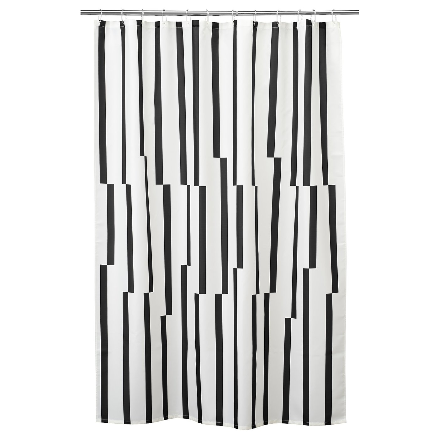 Kinnen Shower Curtain White Black Ikea