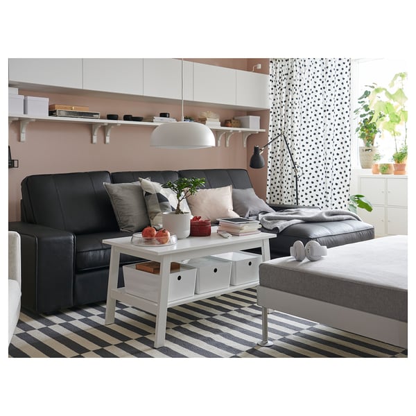 KIVIK 3-seat sofa, with chaise longue/Grann/Bomstad black