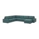 Option: KIVIK Corner sofa, 6-seat w chaise longue, Kelinge grey-turquoise