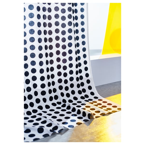 Klarastina Curtains 1 Pair White Black Ikea