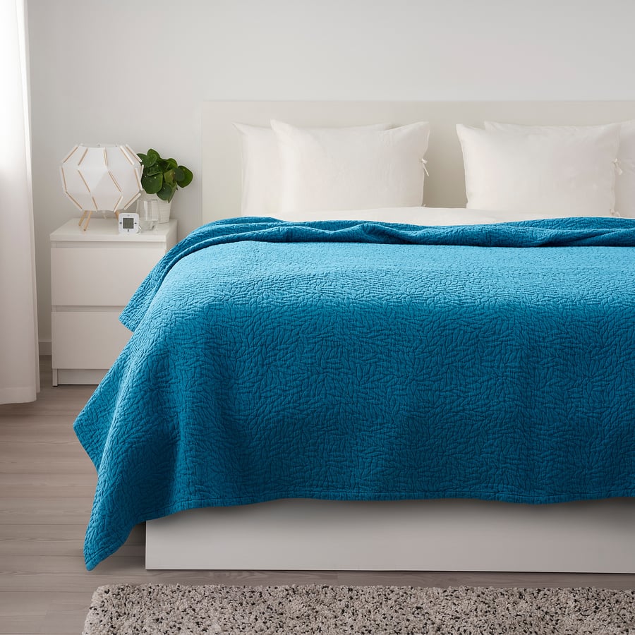 KLASEFIBBLA Bedspread, blue, 260x250 cm IKEA