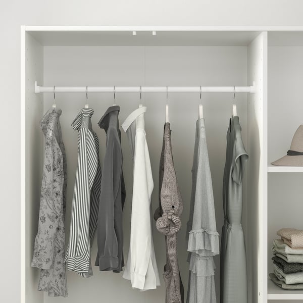 kleppstad دولاب ملابس مع 3 أبواب أبيض 117x176 سم ikea