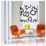 KLIPPBRÄCKA Pre-cut fabric, white/black, 150x300 cm