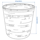 KLYNNON Plant pot, handmade bamboo, 24 cm