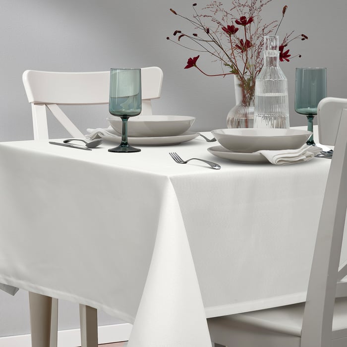KLYVBLAD tablecloth, white, 145x240 cm IKEA