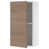 KNOXHULT Wall cabinet with door, wood effect/grey, 40x75 cm