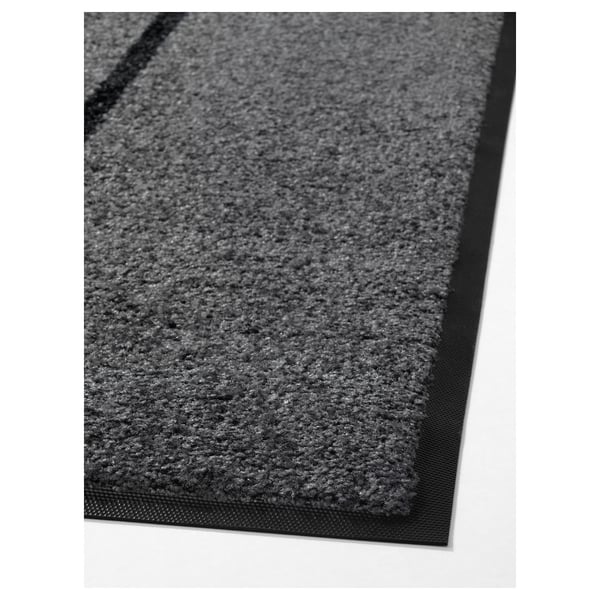 KÖGE Door mat, grey/black, 82x200 cm