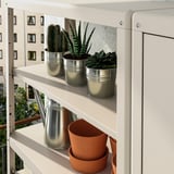 KOLBJÖRN Shelving unit with cabinet, beige, 171x37x161 cm