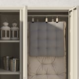 KOLBJÖRN Shelving unit with cabinet, beige, 171x37x161 cm