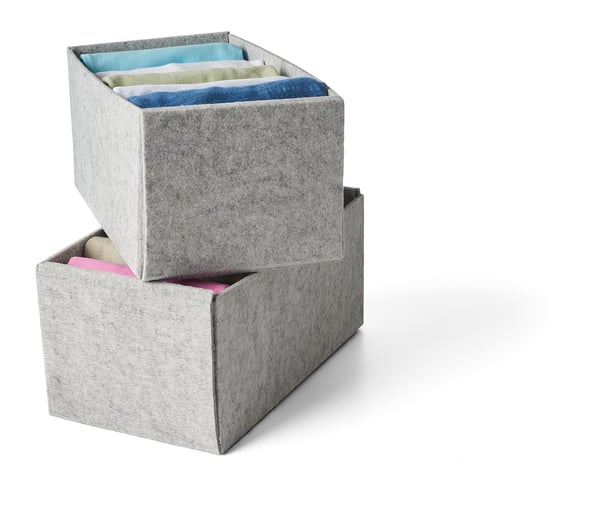 KOMPLEMENT Box, light grey, 15x27x12 cm