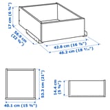 KOMPLEMENT Drawer with framed front, white, 50x58 cm