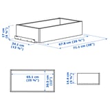 KOMPLEMENT Drawer with framed front, white, 75x35 cm