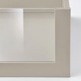 KOMPLEMENT Drawer with glass front, grey-beige, 100x58 cm