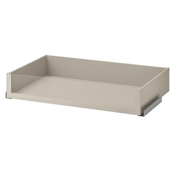 KOMPLEMENT Drawer with glass front, grey-beige, 100x58 cm