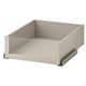 KOMPLEMENT Drawer with glass front, grey-beige, 50x58 cm