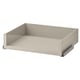 KOMPLEMENT Drawer with glass front, grey-beige, 75x58 cm