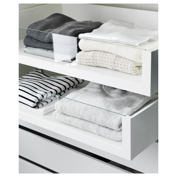 Komplement Drawer With Glass Front White Ikea