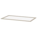 KOMPLEMENT Glass shelf, grey-beige, 100x58 cm