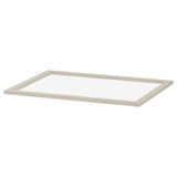 KOMPLEMENT Glass shelf, grey-beige, 75x58 cm