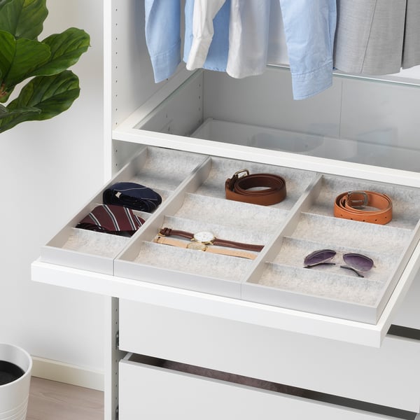 KOMPLEMENT Insert for pull-out tray, light grey, 75x58 cm