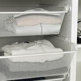 KOMPLEMENT Mesh basket with pull-out rail, white, 75x58 cm