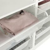 KOMPLEMENT Mesh basket with pull-out rail, white, 75x35 cm