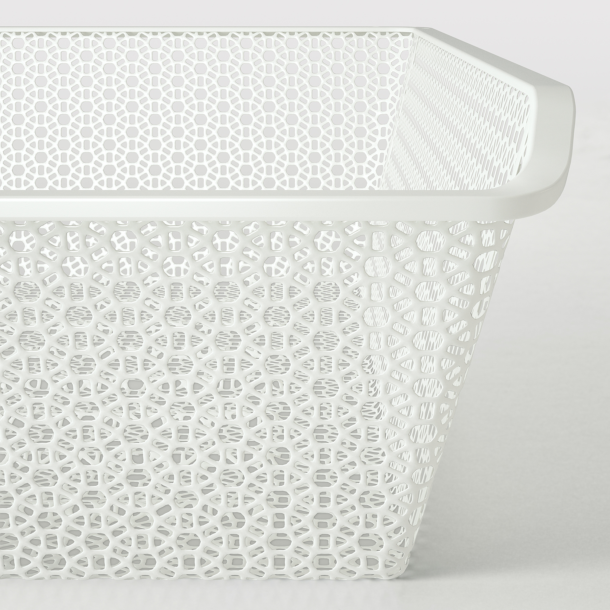 KOMPLEMENT Metal basket with pull-out rail, white, 100x58 cm