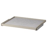 KOMPLEMENT Pull-out tray with drawer mat, grey-beige/light grey, 75x58 cm