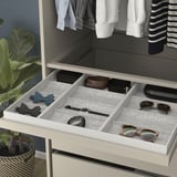 KOMPLEMENT Pull-out tray with insert, grey-beige/light grey, 75x58 cm